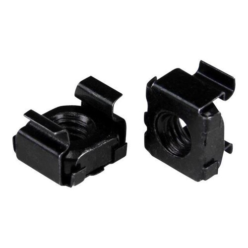 StarTech.com M6 Käfigmutter - 50er Pack - Schwarz - M6 Montagemutter für Server Rack und Serverschra Produktbild