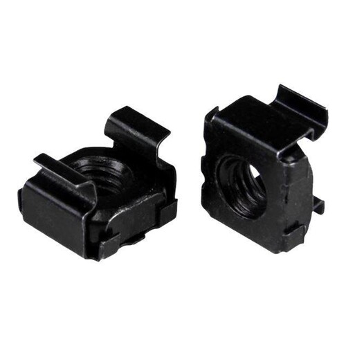 StarTech.com M6 Käfigmutter - 50er Pack - Schwarz - M6 Montagemutter für Server Rack und Serverschra Produktbild Additional View 1 L
