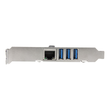 StarTech.com 3 Port PCI Express USB 3.0 Karte mit Gigabit Ethernet Produktbild Additional View 1 S