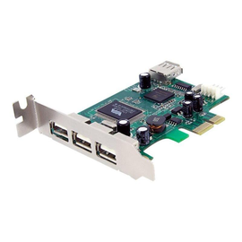 StarTech.com 4 Port USB 2.0 HighSpeed PCI Express Low Profile Schnittstellenkarte - 1 x USB 2.0 inte Produktbild