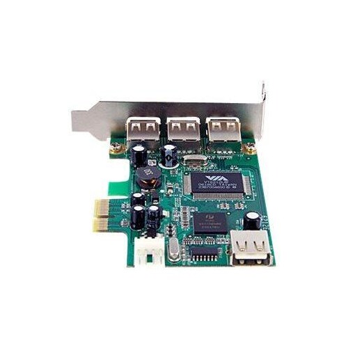 StarTech.com 4 Port USB 2.0 HighSpeed PCI Express Low Profile Schnittstellenkarte - 1 x USB 2.0 inte Produktbild Additional View 2 L