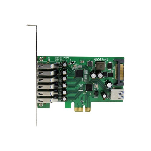 StarTech.com 7 Port PCI Express USB 3.0 Karte - PCIe USB 3.0 (Super Speed) Produktbild Additional View 1 L
