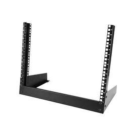 StarTech.com RK8OD Desktop Rack (8 HE - 2 Post Open Frame Rack) Schwarz Produktbild
