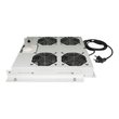 Intellinet 4-Fan Ventilation Unit for 19" Racks, Roof Mount, with Thermostat, Grey - Rack-Lüftereins Produktbild