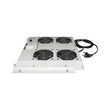 Intellinet 4-Fan Ventilation Unit for 19" Racks, Roof Mount, with Thermostat, Grey - Rack-Lüftereins Produktbild Additional View 1 S
