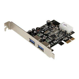 StarTech.com 2 Port USB 3.0 PCI Express Schnittstellenkarte mit UASP und 4 Pin LP4 Molex Produktbild