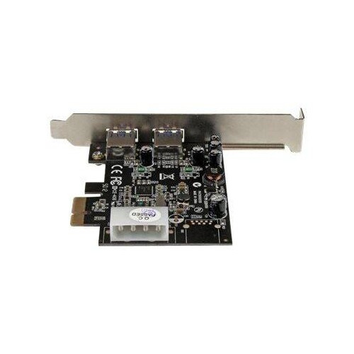 StarTech.com 2 Port USB 3.0 PCI Express Schnittstellenkarte mit UASP und 4 Pin LP4 Molex Produktbild Additional View 3 L