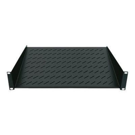 IC Intracom Intellinet 19" Cantilever Shelf, 1U, 2-Point Front Mount, 150mm Depth, Max 25kg, Black, Produktbild