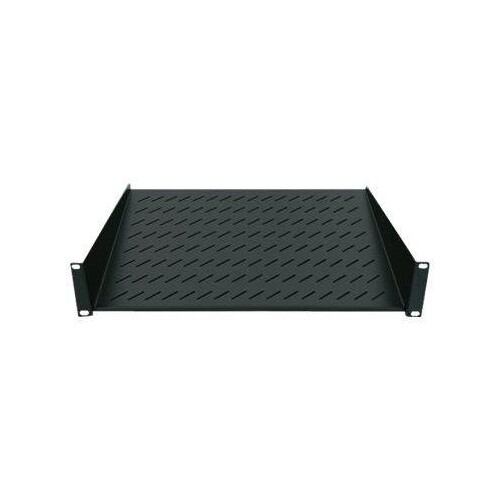 IC Intracom Intellinet 19" Cantilever Shelf, 1U, 2-Point Front Mount, 150mm Depth, Max 25kg, Black, Produktbild Front View L