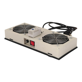DIGITUS Professional DN-19 FAN-2-WM-I - Rack-Lüftereinsatz - mit 2 Ventilatoren, Thermostat - Wechse Produktbild