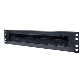 Intellinet 19" Kabeldurchführung, 2 HE, mit Bürstenleiste, schwarz - Rack-Blende mit Bürste für Kabe Produktbild