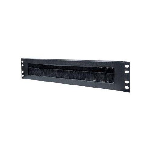 Intellinet 19" Kabeldurchführung, 2 HE, mit Bürstenleiste, schwarz - Rack-Blende mit Bürste für Kabe Produktbild