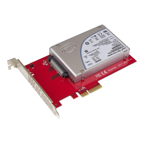 StarTech.com U.2 auf PCIe Adapter für 2,5" U.2 NVMe SSD - SFF 8639 - 4x PCI Express 3.0 - NVMe PCIe Produktbild Additional View 2 L