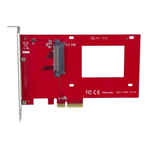 StarTech.com U.2 auf PCIe Adapter für 2,5" U.2 NVMe SSD - SFF 8639 - 4x PCI Express 3.0 - NVMe PCIe Produktbild Additional View 3 L