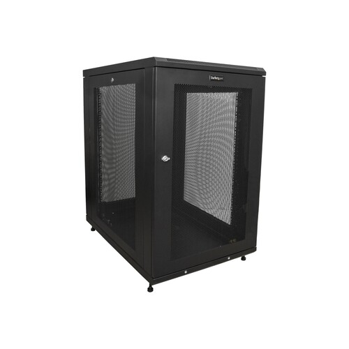 StarTech.com RK1833BKM Serverschrank (18HE, 78cm tiefes Gehäuse, Netzwerk Server Schrank, Datenschra Produktbild