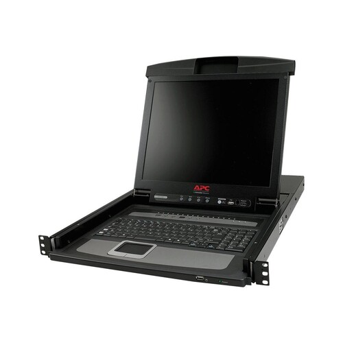 APC LCD Console - KVM-Konsole mit KVM-Switch - 16 Anschlüsse - PS/2 - 43.2 cm (17") Produktbild