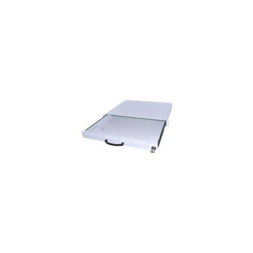 Aixcase exertis Connect - Rack-Tastaturschublade - Hellgrau, RAL 7035 - 1U - 48.3 cm (19") Produktbild Front View L