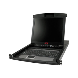 APC LCD Console - KVM-Konsole mit KVM-Switch - 8 Anschlüsse - PS/2 - 43.2 cm (17") Produktbild