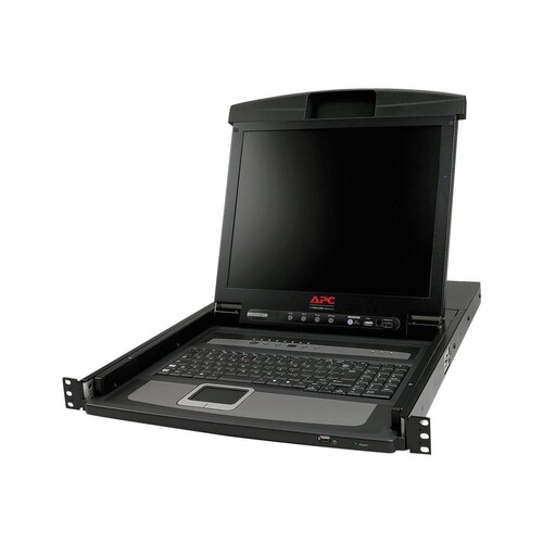 APC LCD Console - KVM-Konsole mit KVM-Switch - 8 Anschlüsse - PS/2 - 43.2 cm (17") Produktbild