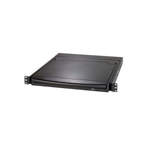 APC LCD Console - KVM-Konsole mit KVM-Switch - 8 Anschlüsse - PS/2 - 43.2 cm (17") Produktbild Additional View 1 L