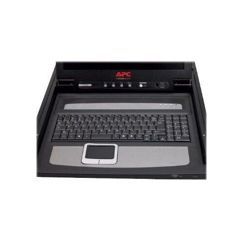 APC LCD Console - KVM-Konsole mit KVM-Switch - 8 Anschlüsse - PS/2 - 43.2 cm (17") Produktbild Additional View 3 L