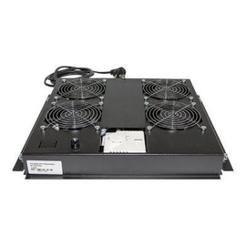 Intellinet 4-Fan Ventilation Unit for 19" Racks, Roof Mount, with Thermostat, Black - Rack-Lüfterein Produktbild