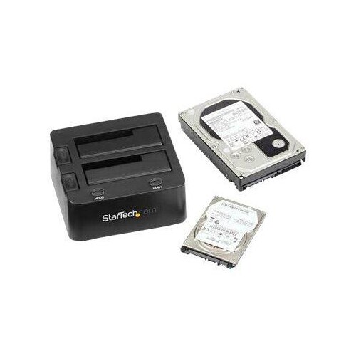 StarTech.com Dual-Bay USB 3.0 to SATA Hard Drive Docking Station, USB Hard Drive Dock, External 2.53 Produktbild Additional View 1 L
