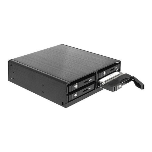 Delock 5.25" Mobile Rack for 4 x 2.5" SATA HDD / SSD - Gehäuse für Speicherlaufwerke mit Lüfter - 2. Produktbild Front View L