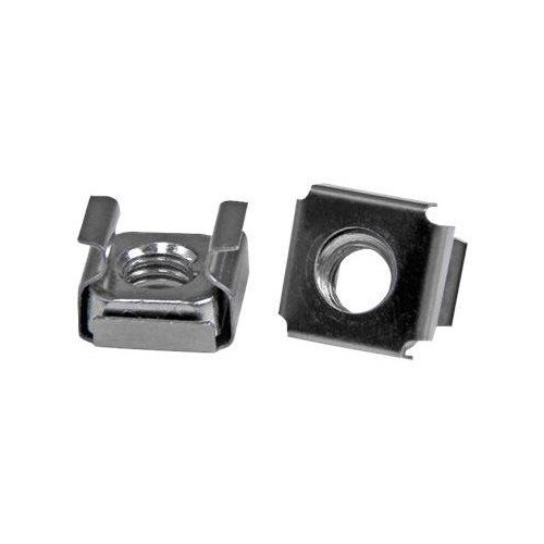 StarTech.com M6 Käfigmuttern - 100er Pack - M6 Muttern für Server Racks und Serverschränke - Käfigmu Produktbild