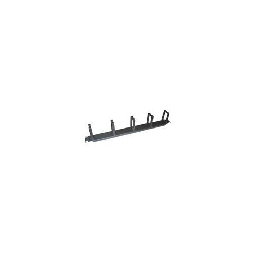 LogiLink Kabelführungsplatte für Schaltschrank - RAL 9005 - 1U - 48.3 cm (19") Produktbild Front View L
