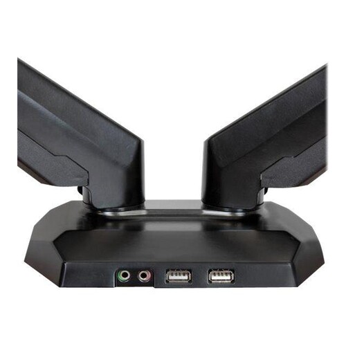 StarTech.com Dual Monitor Halterung mit eingebautem 2 Port USB und Audio Passthrough - Befestigungsk Produktbild Additional View 2 L