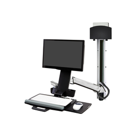 Ergotron Sit-Stand Combo System Mit CPU-Halter klein - Befestigungskit (CPU-Halter, 2 Schienenabdeck Produktbild