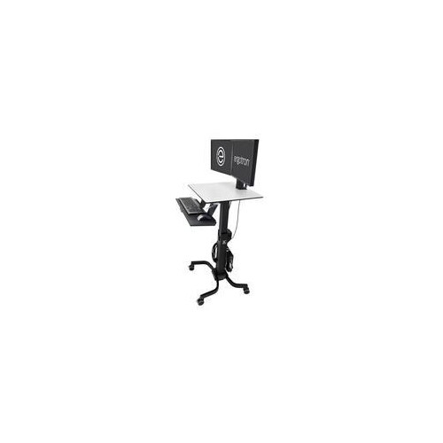 Ergotron WorkFit-C Dual - Sitz-/Steh-Arbeitsplatz Produktbild Front View L