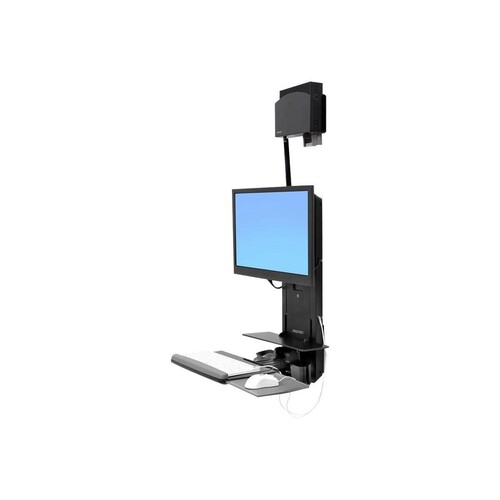 Ergotron Sit-Stand Vertical Lift, Patient Room - Befestigungskit (Handgelenkkissen, Maushalterung, v Produktbild Additional View 2 L
