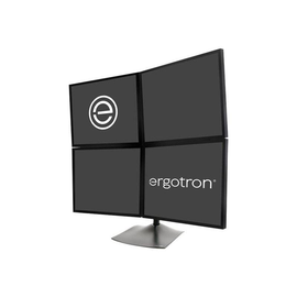 Ergotron DS100 Quad-Monitor Desk Stand - Aufstellung - für 4 LCD-Anzeigen - Aluminium, Stahl - Schwa Produktbild