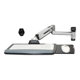 Ergotron LX - Befestigungskit (Steh-Sitz-Arm, Verlängerung, Basis, Tastatur-Tablett, Mausablage zum Produktbild