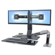 Ergotron WorkFit-A Dual Workstation With Worksurface Produktbild Additional View 2 S