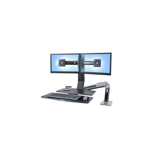 Ergotron WorkFit-A Dual Workstation With Worksurface Produktbild Additional View 2 L