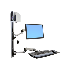 Ergotron LX Wall Mount System - Befestigungskit (Wandarm, Maushalterung, 2 Schienenabdeckungen, Tast Produktbild