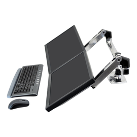 Ergotron LX Dual Side-by-Side Arm - Befestigungskit (Spannbefestigung für Tisch, Tischplattenbohrung Produktbild