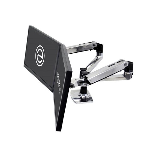 Ergotron LX Dual Side-by-Side Arm - Befestigungskit (Spannbefestigung für Tisch, Tischplattenbohrung Produktbild Additional View 2 L