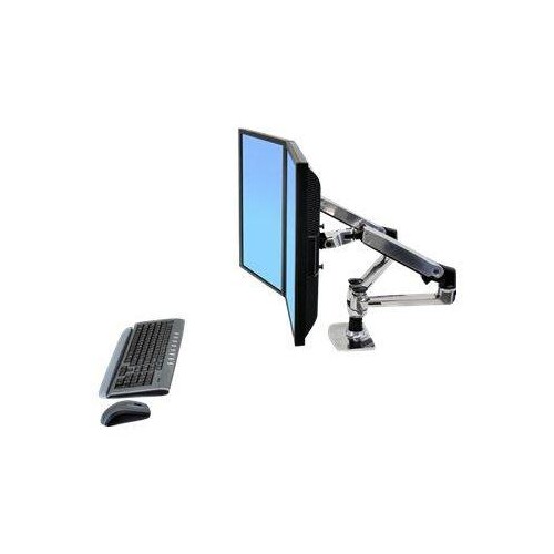 Ergotron LX Dual Side-by-Side Arm - Befestigungskit (Spannbefestigung für Tisch, Tischplattenbohrung Produktbild Additional View 3 L