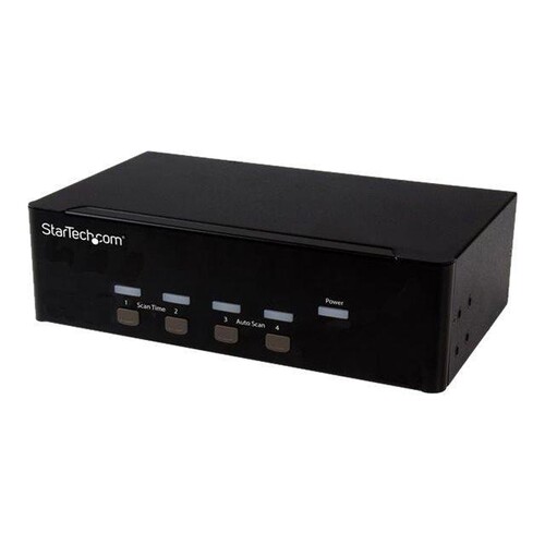 StarTech.com 4 Port KVM Switch mit Dual-VGA und 4-fach USB Hub Produktbild