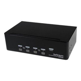StarTech.com 4 Port Dual DVI USB KVM Switch/ Umschalter mit Audio und USB 2.0 Hub Produktbild