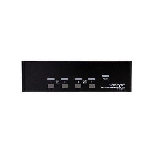StarTech.com 4 Port Dual DVI USB KVM Switch/ Umschalter mit Audio und USB 2.0 Hub Produktbild Additional View 2 L