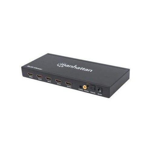 Manhattan 1080p 4-Port HDMI Multiviewer Switch, Switch with Four Inputs on One Display, Video Bandwi Produktbild Additional View 1 L