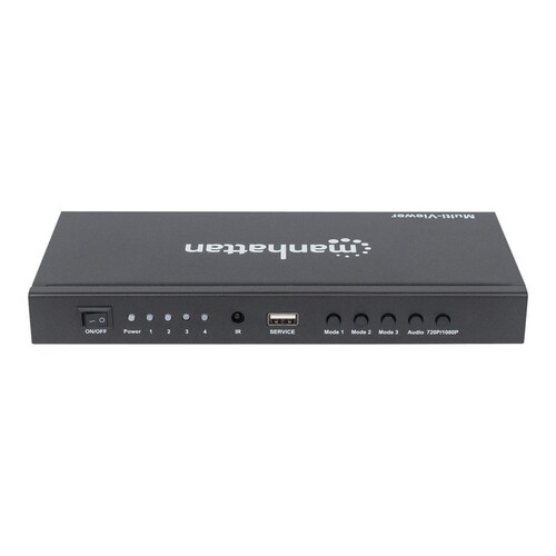 Manhattan 1080p 4-Port HDMI Multiviewer Switch, Switch with Four Inputs on One Display, Video Bandwi Produktbild Additional View 2 L