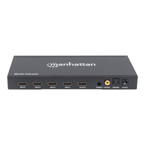 Manhattan 1080p 4-Port HDMI Multiviewer Switch, Switch with Four Inputs on One Display, Video Bandwi Produktbild Additional View 4 L