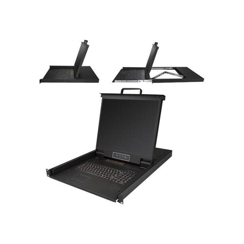 StarTech.com 16 Port Rack KVM Konsole mit 1,8 m Kabeln - US Tastatur(QWERTY), Integrierter KVM Switc Produktbild Additional View 2 L