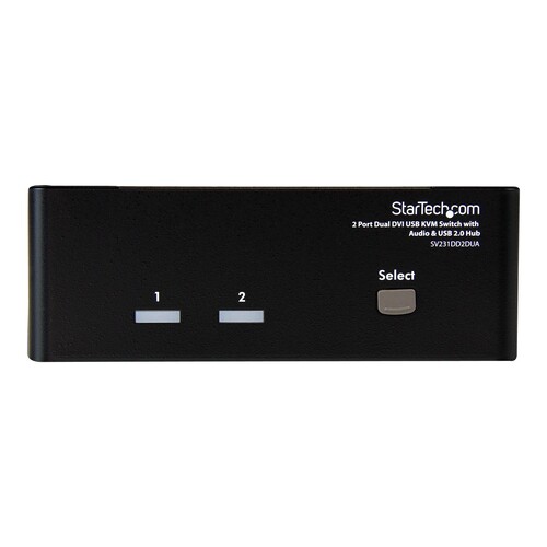 StarTech.com 2 Port DVI USB KVM Switch mit Audio und USB 2.0 Hub Produktbild Additional View 1 L